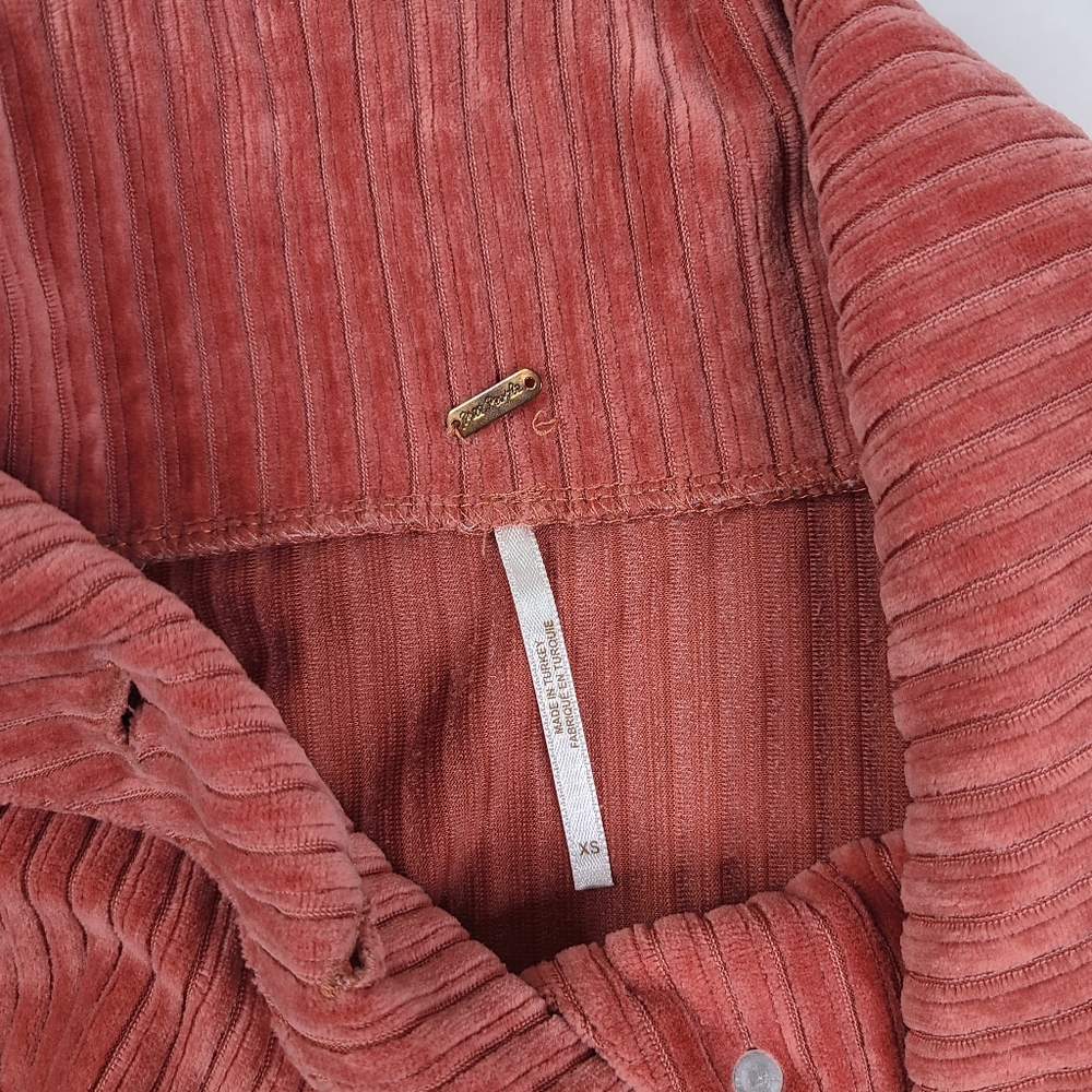 FREE PEOPLE Pink Corduroy Serena Pullover sz XS - Picture 4 of 5